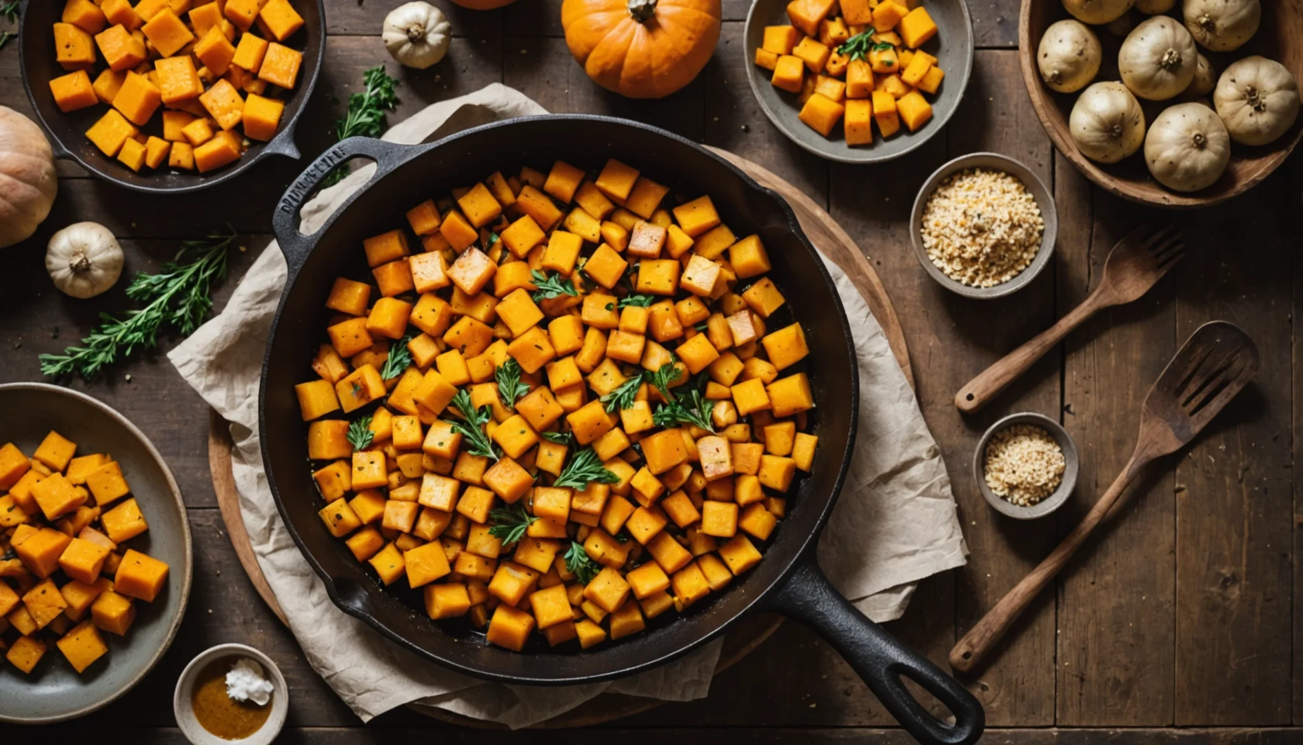 poêlée de butternut et pomme de terre