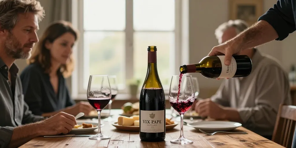 vin rouge vieux pape